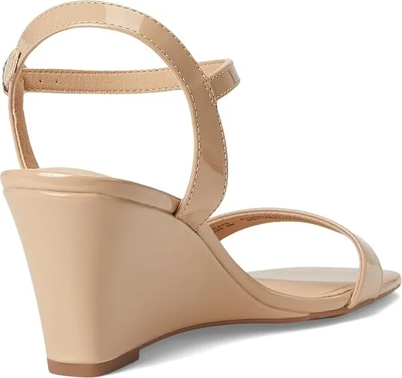 Journee Collection Clayr Women's Sandals Patent/Nude : 6 M, Faux Leather - Image 4