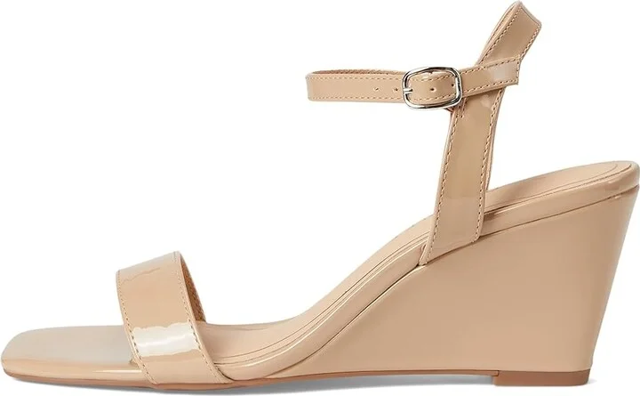Journee Collection Clayr Women's Sandals Patent/Nude : 6 M, Faux Leather - Image 6