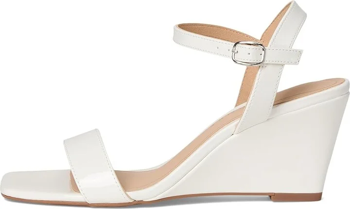 Journee Collection Clayr Women's Sandals Patent/White : 11 M, Faux Leather - Image 6