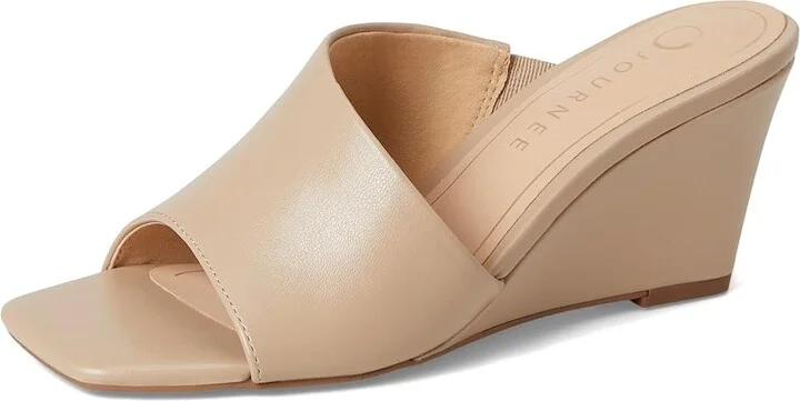 Journee Collection Clementine Women's Wedge Shoes Taupe : 8 M, Synthetic - Image 5