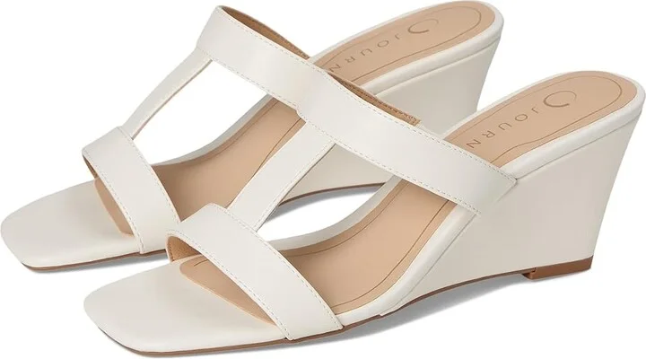 Journee Collection Clodie Women's Wedge Shoes White : 11 M, Synthetic