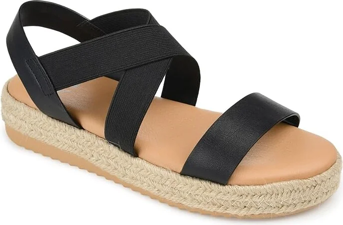 Journee Collection Comfort Foamtm Caroline Sandal Women's Shoes Black : 6 M, Synthetic