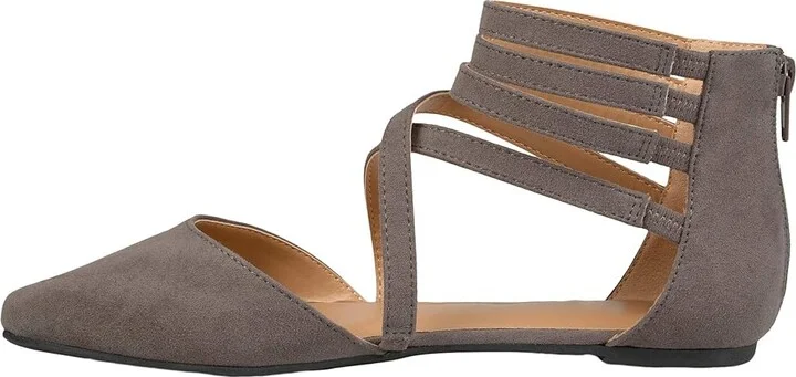 Journee Collection Comfort Foamtm Marlee Flat Women's Shoes Grey : 6 M, Textile/Synthetic - Image 4