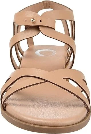 Journee Collection Comfort Foamtm Monro Sandal Women's Shoes Tan : 8.5 M, Synthetic - Image 5