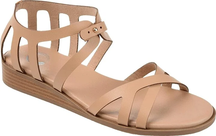 Journee Collection Comfort Foamtm Monro Sandal Women's Shoes Tan : 8.5 M, Synthetic