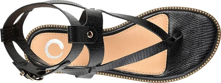 Journee Collection Comfort Foamtm Tangie Sandal Women's Shoes Black : 6 M, Synthetic - Image 2