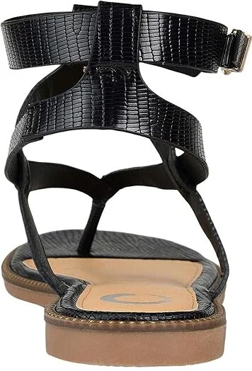 Journee Collection Comfort Foamtm Tangie Sandal Women's Shoes Black : 6 M, Synthetic - Image 4