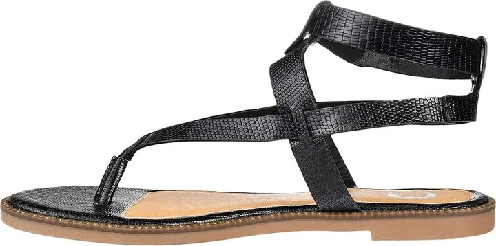 Journee Collection Comfort Foamtm Tangie Sandal Women's Shoes Black : 6 M, Synthetic - Image 6