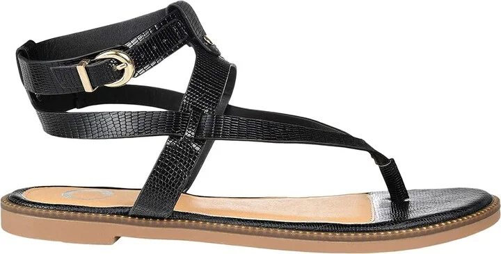 Journee Collection Comfort Foamtm Tangie Sandal Women's Shoes Black : 6 M, Synthetic - Image 7