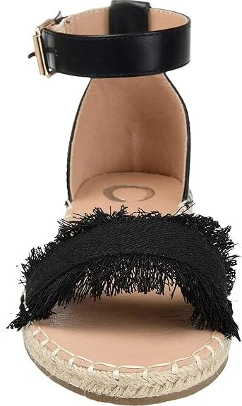 Journee Collection Comfort Foamtm Tristeen Sandal Women's Shoes Black : 6 M, Textile - Image 5