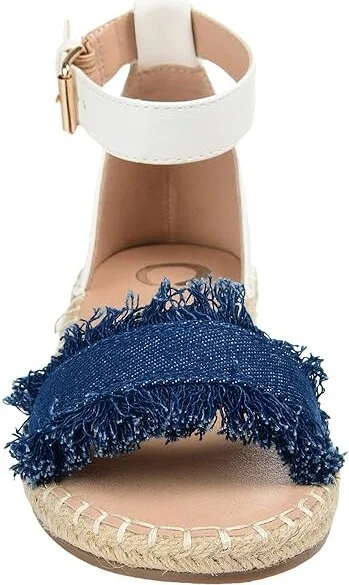 Journee Collection Comfort Foamtm Tristeen Sandal Women's Shoes Denim : 6 M, Textile - Image 5