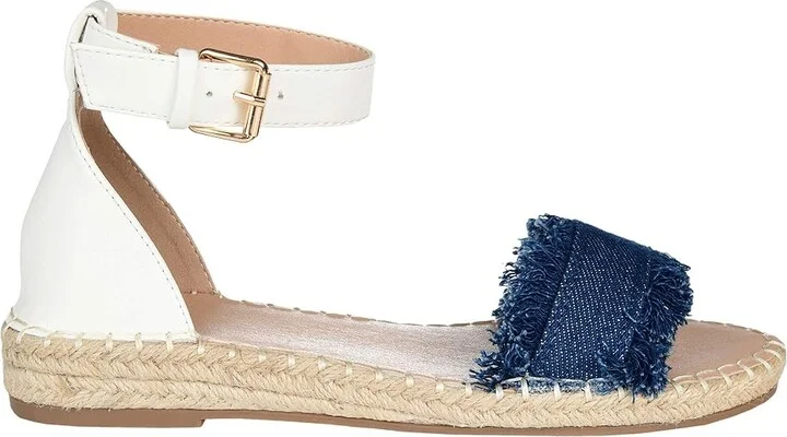 Journee Collection Comfort Foamtm Tristeen Sandal Women's Shoes Denim : 6 M, Textile - Image 7