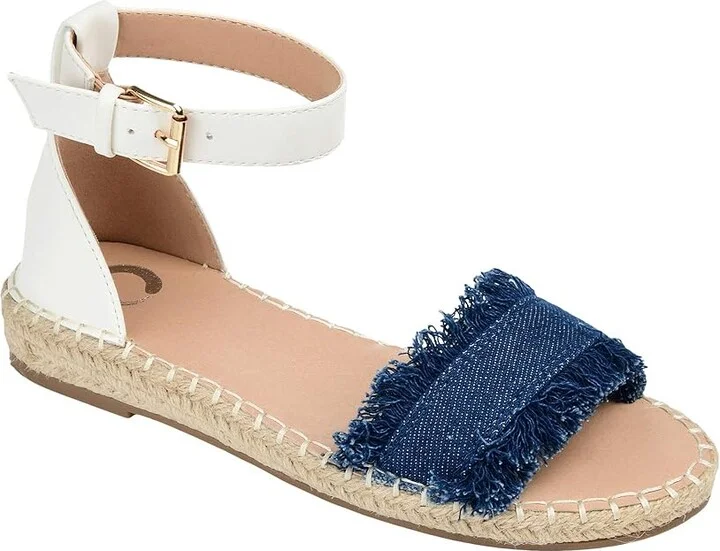 Journee Collection Comfort Foamtm Tristeen Sandal Women's Shoes Denim : 6 M, Textile