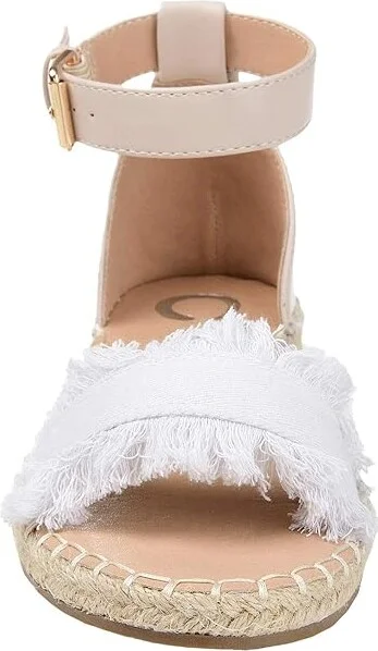 Journee Collection Comfort Foamtm Tristeen Sandal Women's Shoes White : 6 M, Textile - Image 5