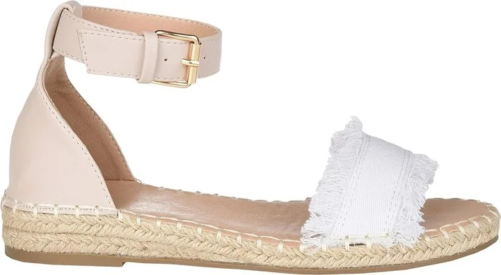 Journee Collection Comfort Foamtm Tristeen Sandal Women's Shoes White : 6 M, Textile - Image 7
