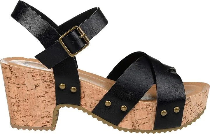 Journee Collection Comfort Foamtm Valentina Sandals Women's Shoes Black : 9.5 M, Synthetic - Image 4