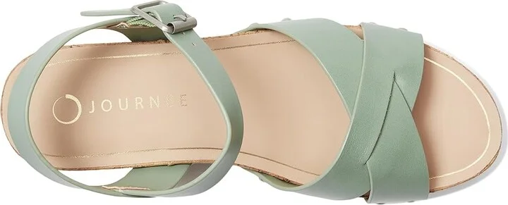 Journee Collection Comfort Foamtm Valentina Sandals Women's Shoes Green : 8 M, Faux Leather - Image 2