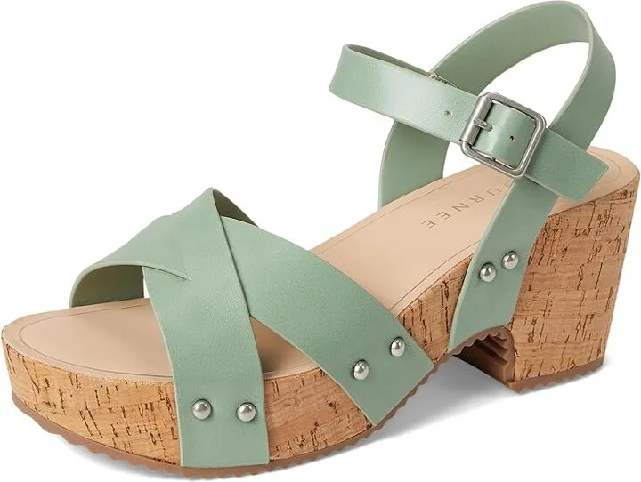 Journee Collection Comfort Foamtm Valentina Sandals Women's Shoes Green : 8 M, Faux Leather - Image 5