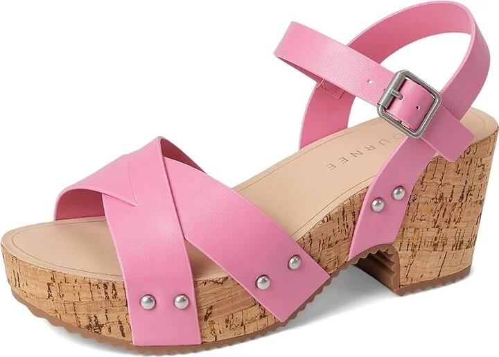 Journee Collection Comfort Foamtm Valentina Sandals Women's Shoes Pink : 10 M, Faux Leather - Image 5
