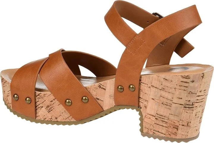 Journee Collection Comfort Foamtm Valentina Sandals Women's Shoes Tan : 9.5 M, Synthetic - Image 6