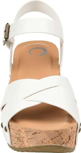 Journee Collection Comfort Foamtm Valentina Sandals Women's Shoes White : 9.5 M, Synthetic - Image 5