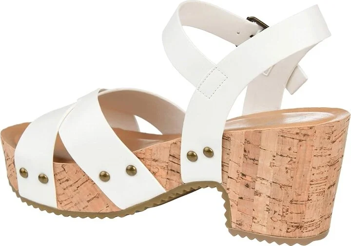 Journee Collection Comfort Foamtm Valentina Sandals Women's Shoes White : 9.5 M, Synthetic - Image 6