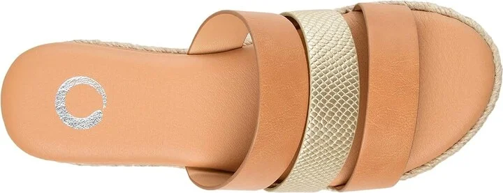 Journee Collection Comfort Foamtm Whitty Sandal Women's Shoes Tan : 9.5 M, Synthetic - Image 2