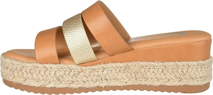 Journee Collection Comfort Foamtm Whitty Sandal Women's Shoes Tan : 9.5 M, Synthetic - Image 6