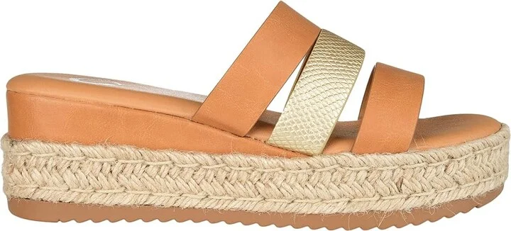Journee Collection Comfort Foamtm Whitty Sandal Women's Shoes Tan : 9.5 M, Synthetic - Image 7