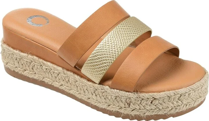 Journee Collection Comfort Foamtm Whitty Sandal Women's Shoes Tan : 9.5 M, Synthetic