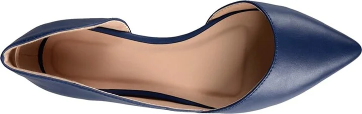 Journee Collection Cortni Flat Women's Shoes Blue : 6.5 M, Faux Leather - Image 2