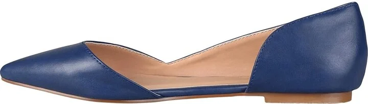 Journee Collection Cortni Flat Women's Shoes Blue : 6.5 M, Faux Leather - Image 6