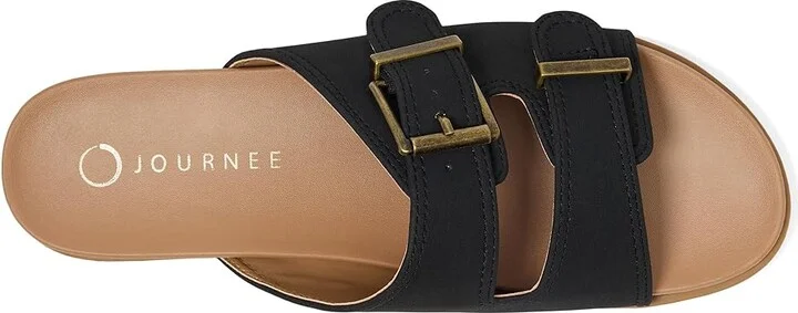 Journee Collection Cosette Women's Sandals Black : 12 M, Synthetic - Image 2