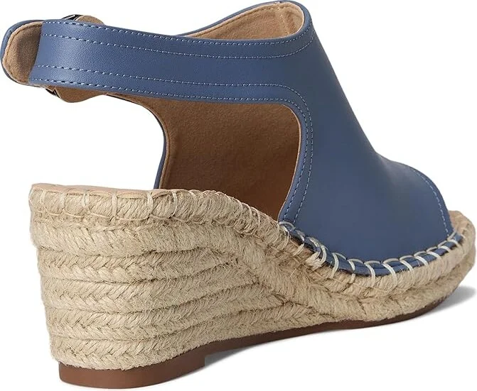 Journee Collection Crew Women's Wedge Shoes Blue : 9 M, Faux Leather - Image 4