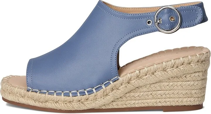 Journee Collection Crew Women's Wedge Shoes Blue : 9 M, Faux Leather - Image 6