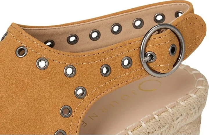 Journee Collection Crisie Women's Wedge Shoes Cognac : 8.5 M, Synthetic - Image 7