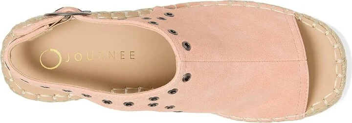 Journee Collection Crisie Women's Wedge Shoes Pink : 7 M, Synthetic - Image 2