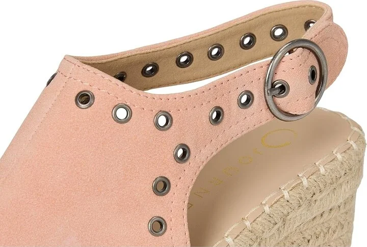 Journee Collection Crisie Women's Wedge Shoes Pink : 7 M, Synthetic - Image 7
