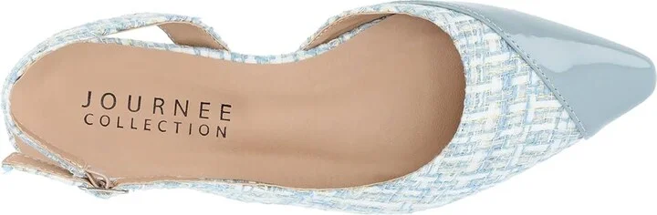Journee Collection Daphnne Women's Flat Shoes Blue : 5.5 M, Leather - Image 2