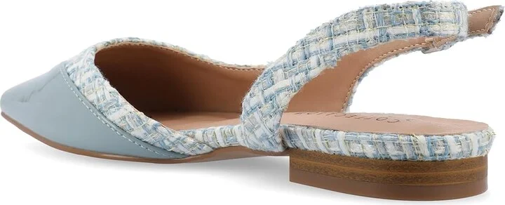Journee Collection Daphnne Women's Flat Shoes Blue : 5.5 M, Leather - Image 4