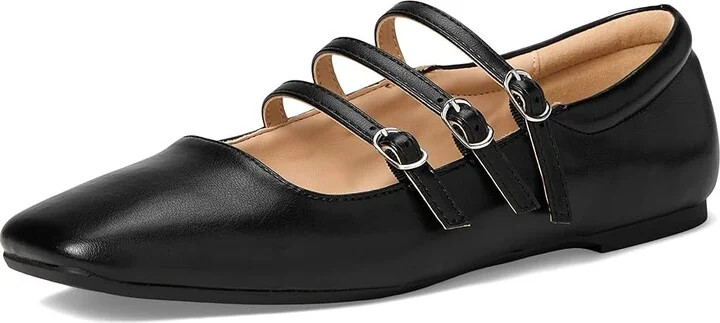 Journee Collection Darlin Women's Dress Flat Shoes Black : 6 W, Faux Leather - Image 5