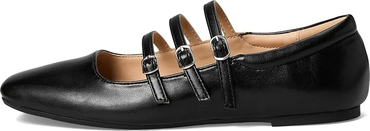 Journee Collection Darlin Women's Dress Flat Shoes Black : 6 W, Faux Leather - Image 6
