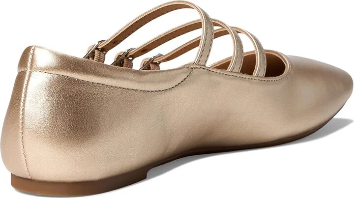 Journee Collection Darlin Women's Dress Flat Shoes Gold : 6.5 W, Faux Leather - Image 4