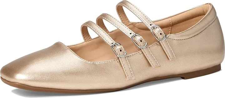 Journee Collection Darlin Women's Dress Flat Shoes Gold : 6.5 W, Faux Leather - Image 5