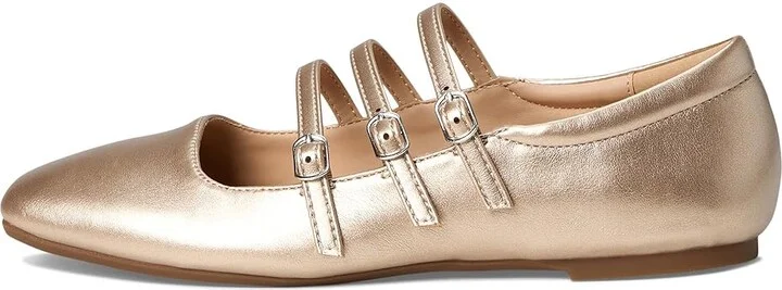 Journee Collection Darlin Women's Dress Flat Shoes Gold : 6.5 W, Faux Leather - Image 6