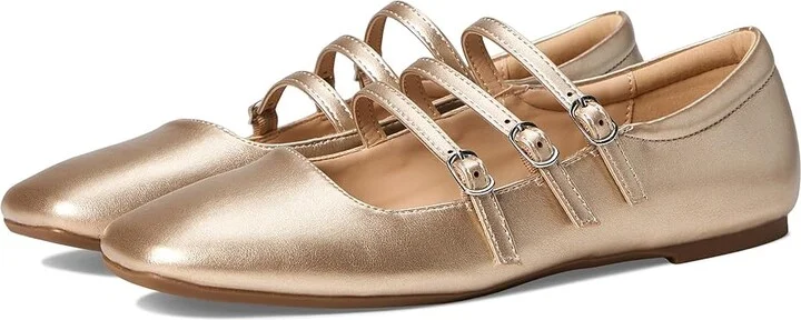 Journee Collection Darlin Women's Dress Flat Shoes Gold : 6.5 W, Faux Leather