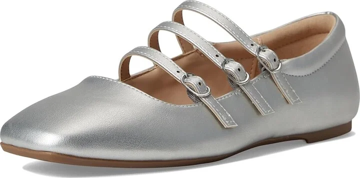 Journee Collection Darlin Women's Dress Flat Shoes Silver : 12 M, Faux Leather - Image 5