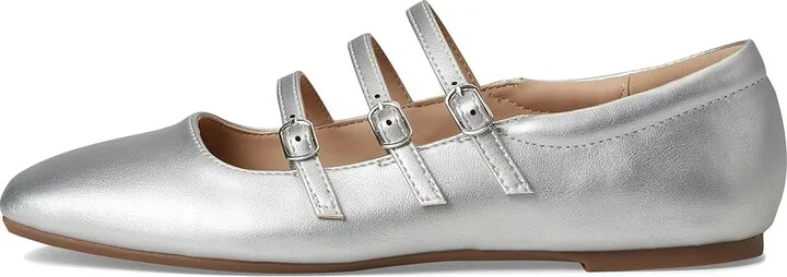Journee Collection Darlin Women's Dress Flat Shoes Silver : 12 M, Faux Leather - Image 6