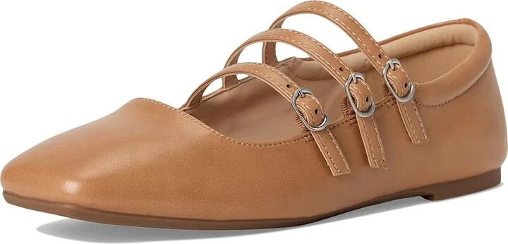 Journee Collection Darlin Women's Dress Flat Shoes Tan : 9.5 M, Faux Leather - Image 5