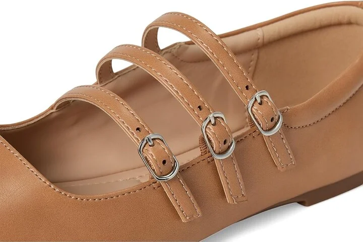Journee Collection Darlin Women's Dress Flat Shoes Tan : 9.5 M, Faux Leather - Image 7